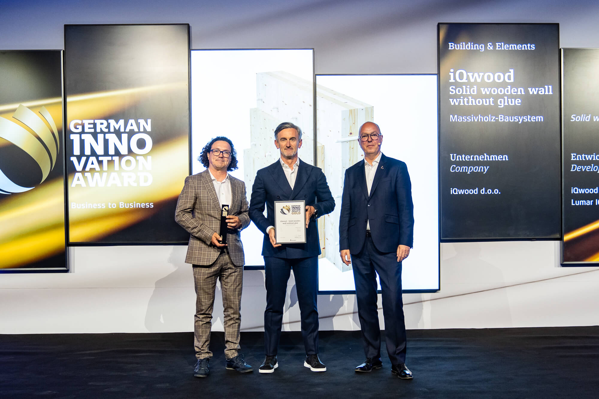 iQwood prejel zlato nagrado German Innovation Award 2024